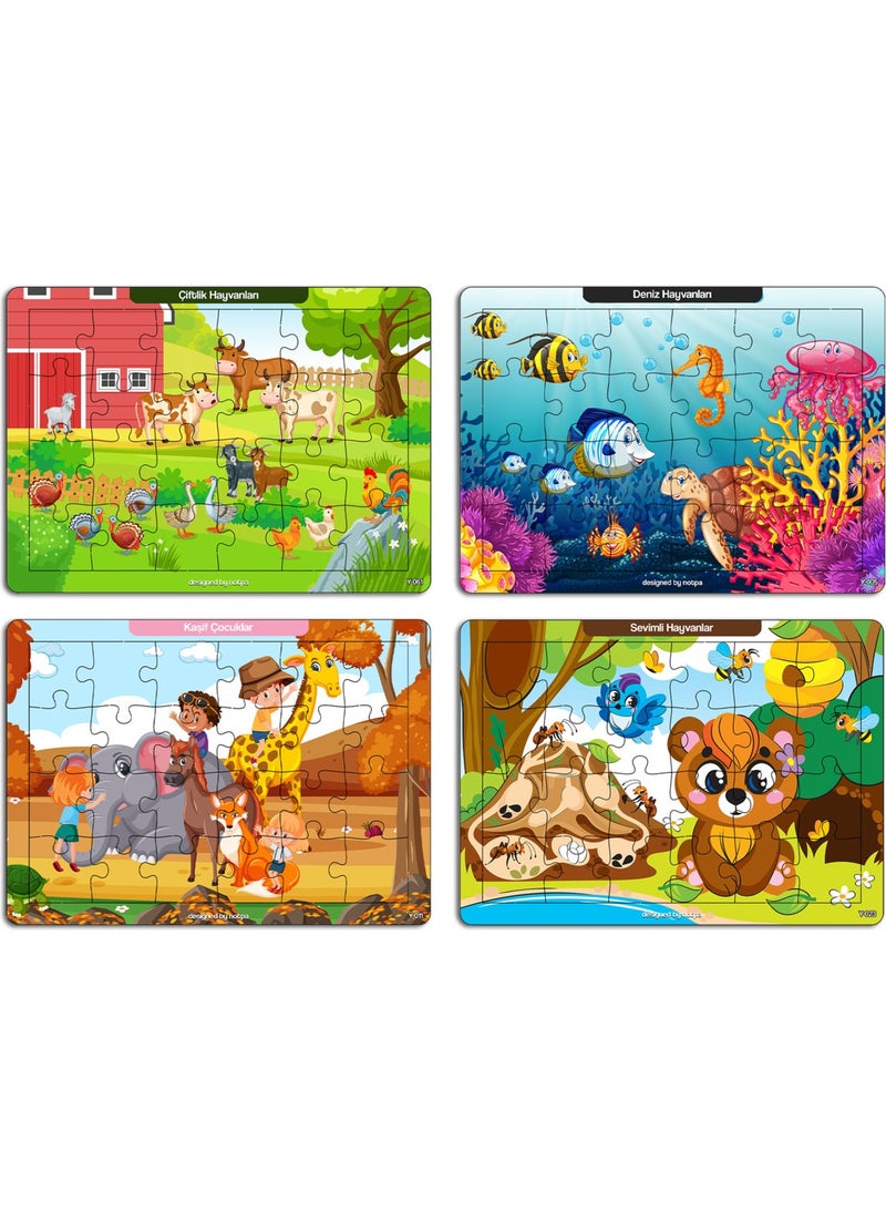 KutuTR Notpa Educational and Tutorial Wooden Colored Puzzle Set of 4 for Children 3  - Image 4