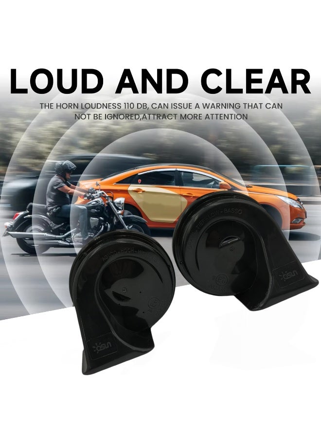 Dual Tone Car Horn Set 12V 110dB 400Hz 500Hz ODL162 Compact Plus Loud Clear Sound Twin Tone Horn for Cars Bikes Trucks Universal Replacement - Image 4