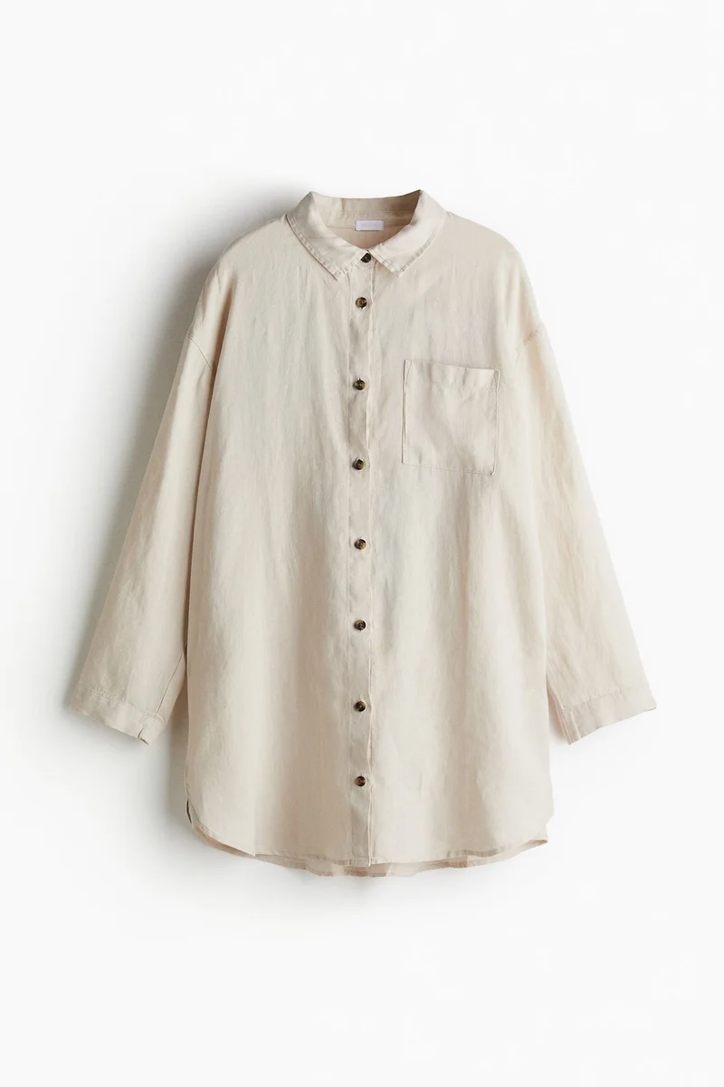 اتش اند ام Washed linen nightshirt