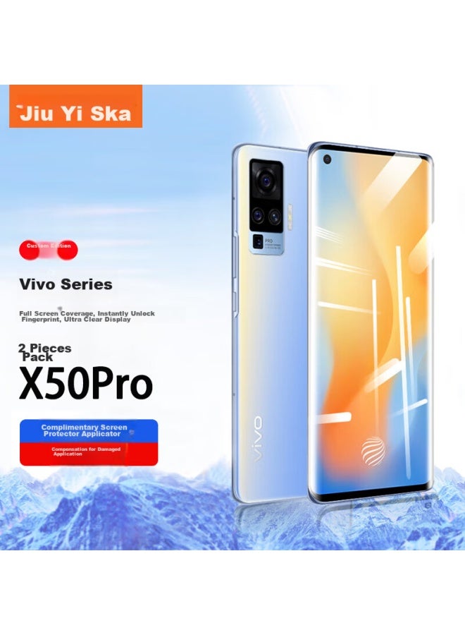 ISKA Yisika, Suitable For Vivo X50 Pro Hydrogel Film, Soft Film For Iqoo5 Pro Non-tempered Screen Protector, Full Screen , Hd Anti-fingerprint Protective Film, Jm698 - Image 1