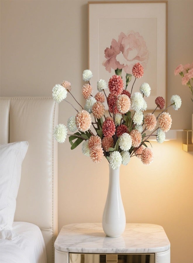 Cherica 10 Pcs of Artificial Chrysanthemum in 3 Mixed Colors - Image 2