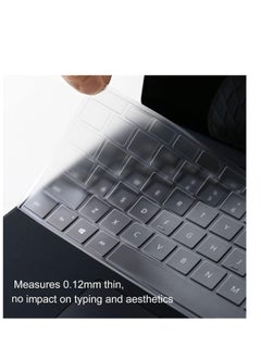 Generic غطاء لوحة مفاتيح شفاف فائق النحافة من مادة TPU لجهاز Microsoft Surface Pro 9 8 13 بوصة i5 i7 شاشة تعمل باللمس 2022 2021 وSurface Pro X 13 بوصة 2020 2019 ملحقات واقية - TPU  - Image 3