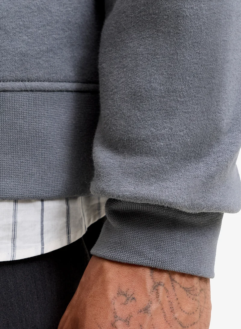 JACK & JONES Turbulence Solid Crew Neck Regular Fit Sweatshirt for Men | Best Price UAE