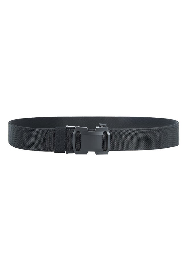 Tfo Compeion-level Automatic Buckle Outdoor Belt, Casual Elastic Nylon Woven Trouser Belt 2802413, Black - Image 3