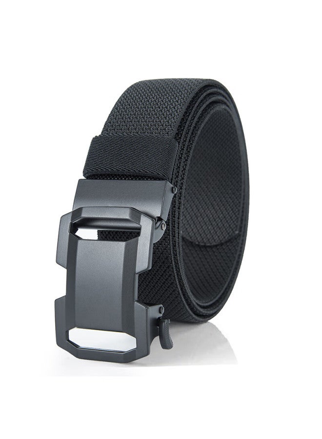 Tfo Compeion-level Automatic Buckle Outdoor Belt, Casual Elastic Nylon Woven Trouser Belt 2802413, Black - Image 2