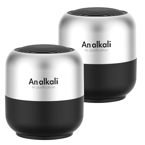 An alkali Fridge Deodorizer – 2 Pack Refrigerator Odor Eliminator, Lasts 10 Years, Chemical-Free Fresh Odor Eliminator Kit, More Effective Than Baking Soda, for Kitchen Appliances, Closet, Car, Pet Areas-Black - Image 1