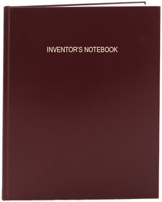BookFactory Burgundy Inventors Notebook  96 Pages 25 Grid Format 8 x 10 Burgundy Cover Section Sewn Hardbound EPRIL096SGSLMT5 - Image 1