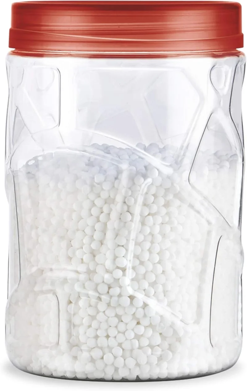 Milton Milton Vitro Plastic Pet Storage Jar and Container, Set of 24 (6 pcs x 270 ml Each, 6 pcs x 665 ml Each, 6 pcs x 1.24 Ltrs Each, 6 pcs x 1.85 Ltrs Each), Red Wine | Food Grade | Air Tight | BPA Free