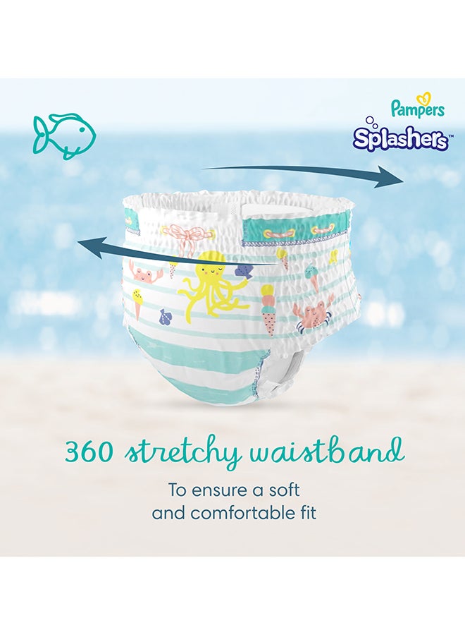 بامبرز سروال سباحة بامبرز سبلاشرز، مقاس 5-6، 14+ كجم، عبوة للحمل، 10 قطع - Image 5