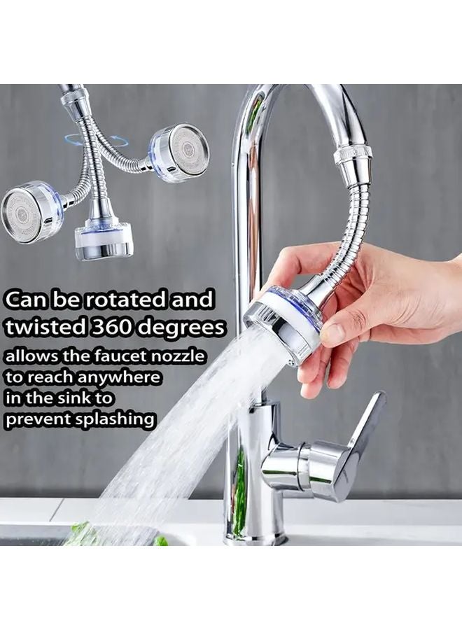 Faucet Filter With Extension Tube 360 Rotating Spout 2 Replaceable Filters For Kitchen Bathroom - Image 2