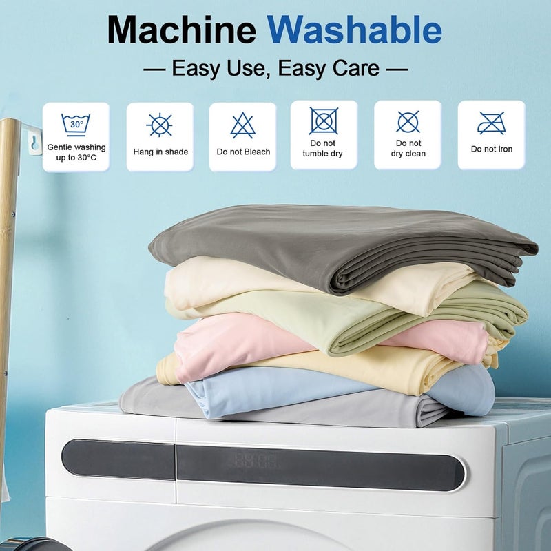 PHF Reversible Double Cooling Blanket Twin Size,Soft Arc-Chill Q-Max>0.5 Thin Summer Throw for Hot Sleeper,Breathable Lightweight Portable Silky Single Layer for Home Office Travel Car,Charcoal - Image 5
