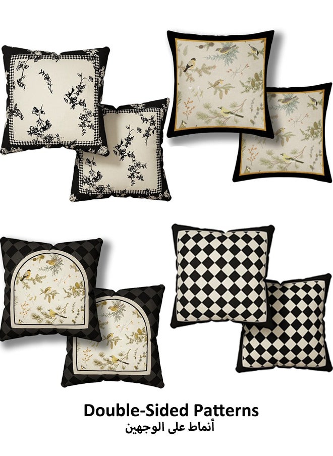 Generic Pillow Covers Set of 4, Throw Pillow Cover, Modern style Cushion Covers 45cm x 45cm,For Living Room Sofa Couch Bed Pillowcases 18x18 inches（Double sided pattern）  - Image 2
