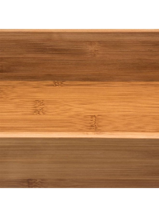 5 خمسة منظم تخزين من الخيزران يوفر توفيرًا في المساحة وسهولة في التنظيف، بلون بني، بأبعاد 7 × 15 × 23 سم - Image 2