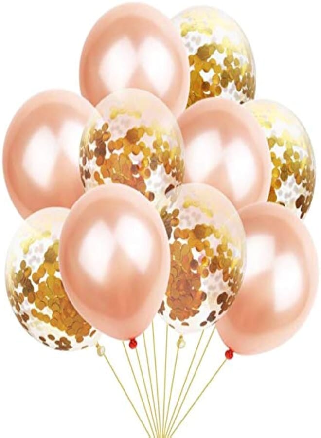 12-inch transparent latex paper balloon confetti sequin balloon birthday party decoration romantic birthday party balloon set , 2724676010818