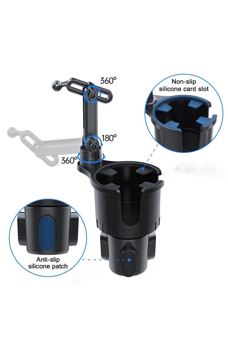 Cup Holder Phone Mount for Car, Adjustable Cup Holder Base Diameter Range is 2.5"- 4.1", Suitable for Most Car Height and Angle Adjustment Compatible with Most Smart Phones - Image 3