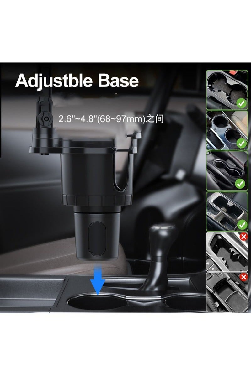 Cup Holder Phone Mount for Car, Adjustable Cup Holder Base Diameter Range is 2.5"- 4.1", Suitable for Most Car Height and Angle Adjustment Compatible with Most Smart Phones - Image 5