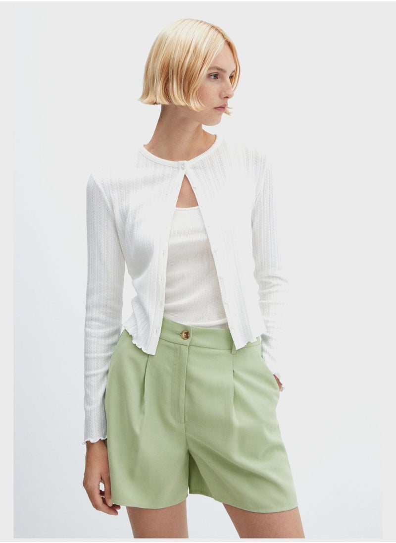 MANGO - High Waist Shorts - Image 1