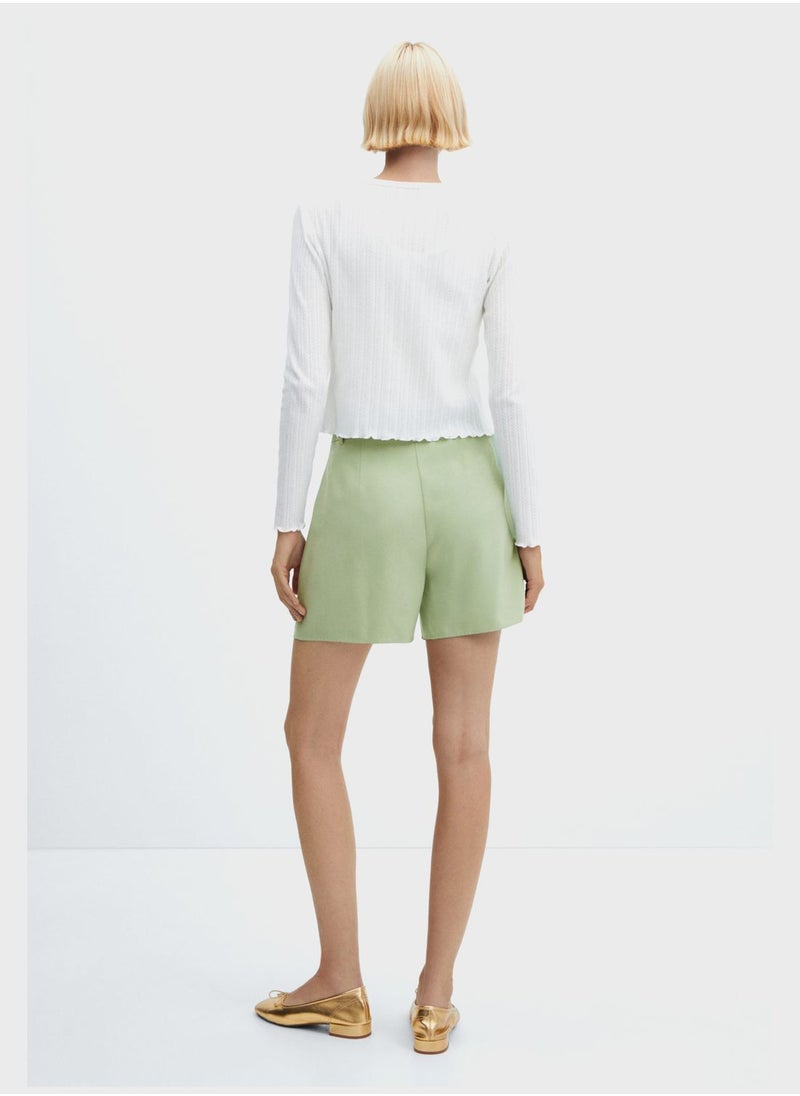 MANGO - High Waist Shorts - Image 1