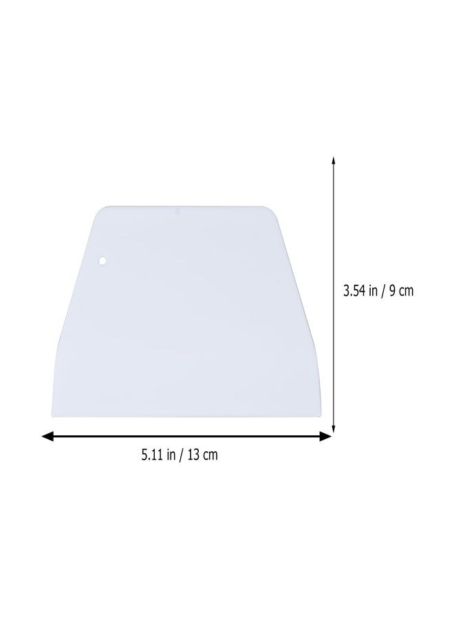 سوبفوكس مجموعة مكاشط عجين بلاستيكية من SUPVOX، 20 قطعة، لخبز العجين ونشر التزيين، أداة كشط معجنات مريحة للمطبخ، لون أبيض - Image 5