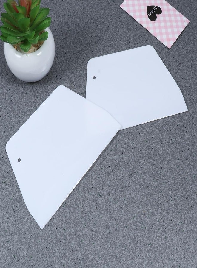 سوبفوكس مجموعة مكاشط عجين بلاستيكية من SUPVOX، 20 قطعة، لخبز العجين ونشر التزيين، أداة كشط معجنات مريحة للمطبخ، لون أبيض - Image 3