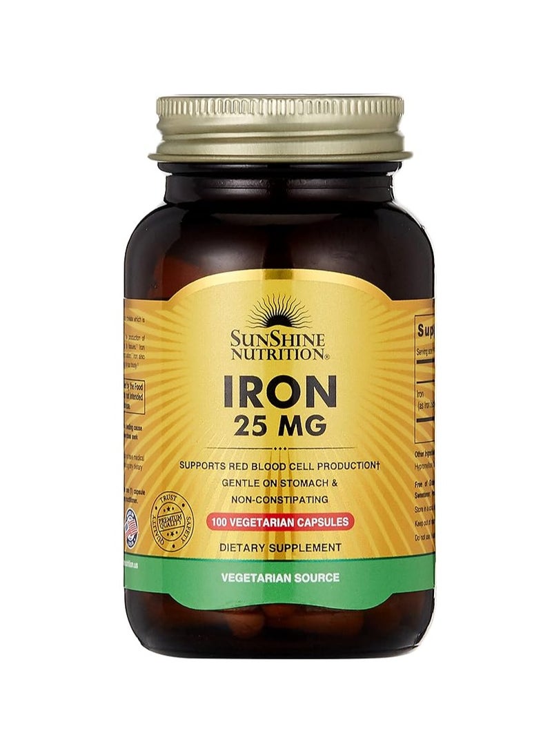 SUNSHINE NUTRITION Iron 25 Mg Capsules 100'S - Image 1