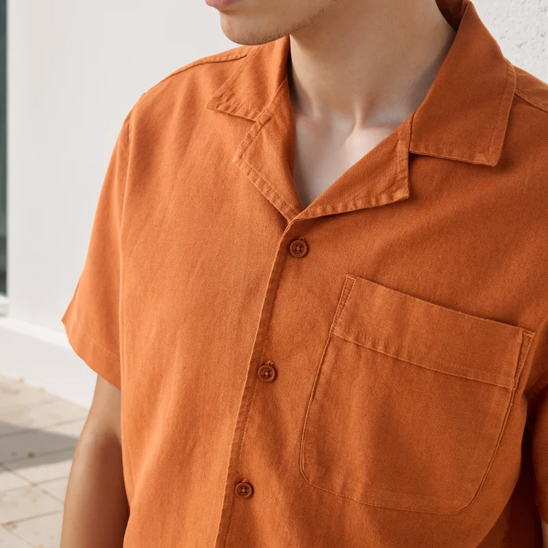 Lee Cooper Lee Cooper Linen Resort Shirt and Shorts Set