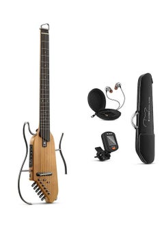 Donner HUSH-I Silent Acoustic-Electric Headless Guitar, Maple
