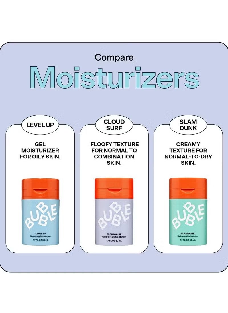 Bubble - Skincare Cloud Surf Water Cream Face Moisturizer - Hydrating & Mattifying Moisturizer to Help Rebalance Oils and Minimize Pores with Celery Seed Extract - Suitable for Sensitive Skin (50ml) - Image 1