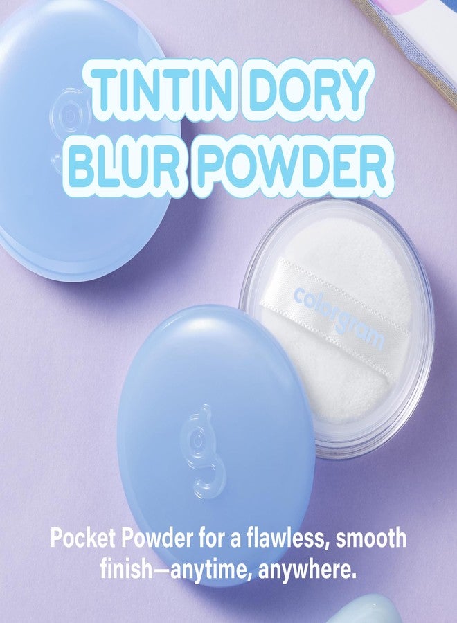 COLORGRAM Tintin Dory Blur Powder 0.14oz | Long-Lasting Pore-Perfecting Facial Setting Powder | Oil-Control Compact Powder for Smooth Matte Finish | Lightweight Silky Formula for Flawless Skin - Image 2