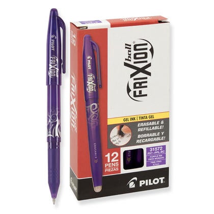 بايلوت قلم بايلوت فريكشن قابل للمسح بنفسجي 0.7, شد 12 قلم