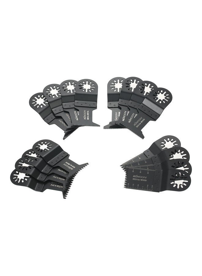 NIBEMINENT 16-Piece Mix Oscillating Blade Kit Black - Image 1