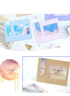 SYOSI 8 Pieces Magnet Magnetic Bookmarks, Backplane Included, Page Markers, Magnetic Page Clips Bookmark, Starry Sky Oil Painting, Personalized Bookmark, for Students Teachers, Office Supplies  - Image 5