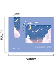 SYOSI 8 Pieces Magnet Magnetic Bookmarks, Backplane Included, Page Markers, Magnetic Page Clips Bookmark, Starry Sky Oil Painting, Personalized Bookmark, for Students Teachers, Office Supplies  - Image 2