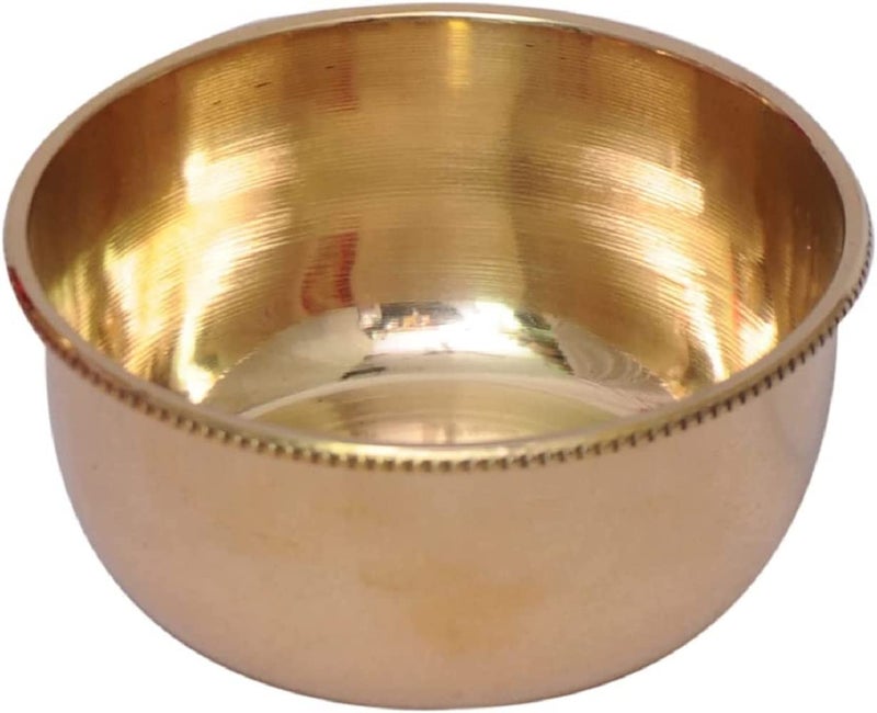 Mkd2 Rise Pure Brass Serving Bowl - 150ml, 1 Piece (Gold,Plain) for Pooja, Puja Room, Dinnerware and Tableware - Image 1