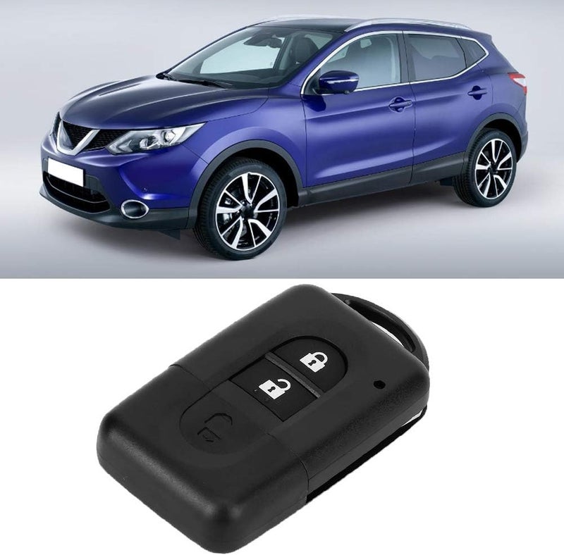 2 Buttons Remote Key Housing Case Cover Replacement, Fits for Qashqai X - Trail Micra Note Pathfinder, Durable Anti - Wear Key Case with Compact Design, Easy to Install Acce - Image 2