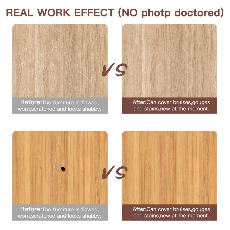 SEISSO Wood Furniture Markers Touch Up, Wood Furniture Scratch Repair Kit, Wood Filler Wax Stick for Wooden Floor Table Door Cabinet 10 Colors - Image 5