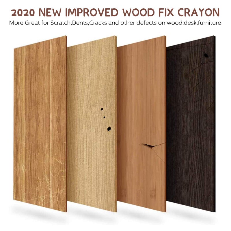 SEISSO Wood Furniture Markers Touch Up, Wood Furniture Scratch Repair Kit, Wood Filler Wax Stick for Wooden Floor Table Door Cabinet 10 Colors - Image 3