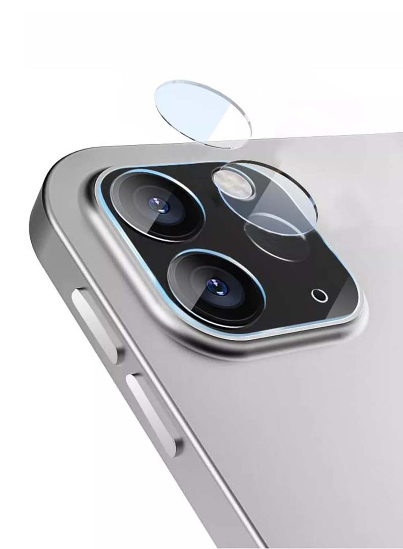 Wtech Apple iPad Pro 11 5G 2024 (5th Generation M4) 11 inch Wtech Premium Alloy Ring Camera Lens Tempered Glass Protector Shield - Clear - Image 1