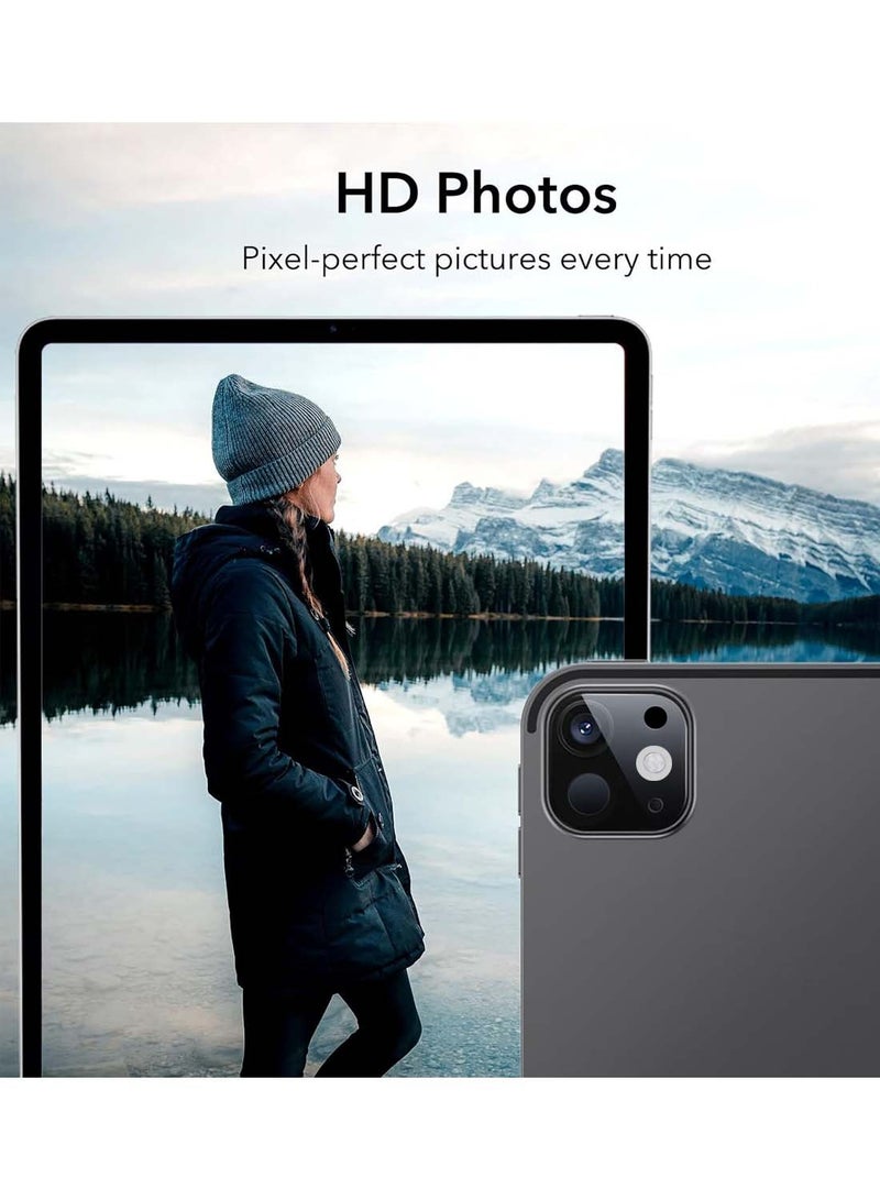 Wtech Apple iPad Pro 11 5G 2024 (5th Generation M4) 11 inch Wtech Premium Alloy Ring Camera Lens Tempered Glass Protector Shield - Clear - Image 2