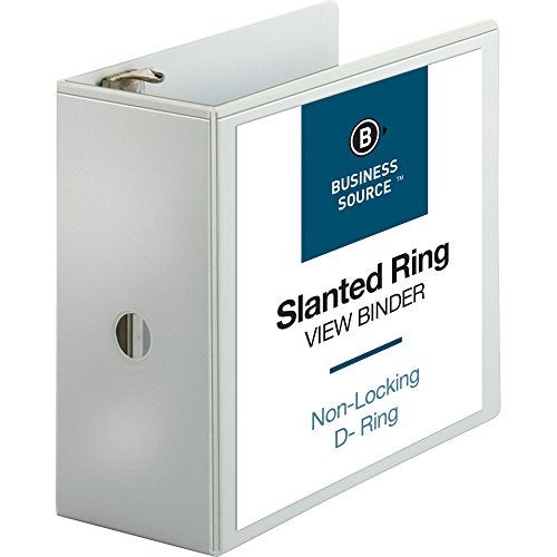 Business Source Basic D-Ring White View Binders - Image 5
