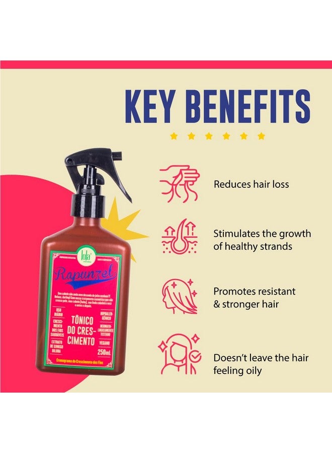 لولا من ريو - رابونزيل - تونيك لنمو الشعر، يقلل من تساقط الشعر، يحفز نموه الصحي، يعزز نمو الشعر الطويل والصحي والقوي، لجميع أنواع الشعر، 8.45 أونصة سائلة - Image 2