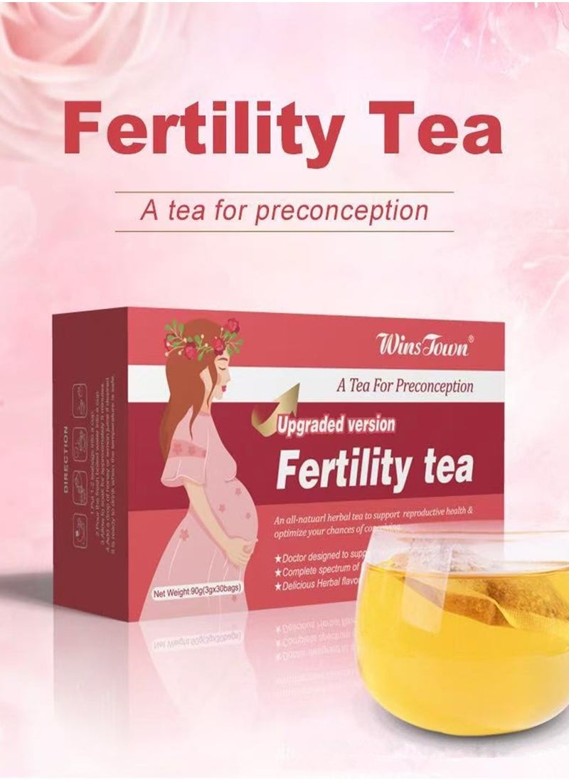 Wins Town - Wins Town Fertility Tea For Women, Promotes Ovulation, Supports Hormonal Balance and Pregnancy, 30 Tea Bags - Image 1