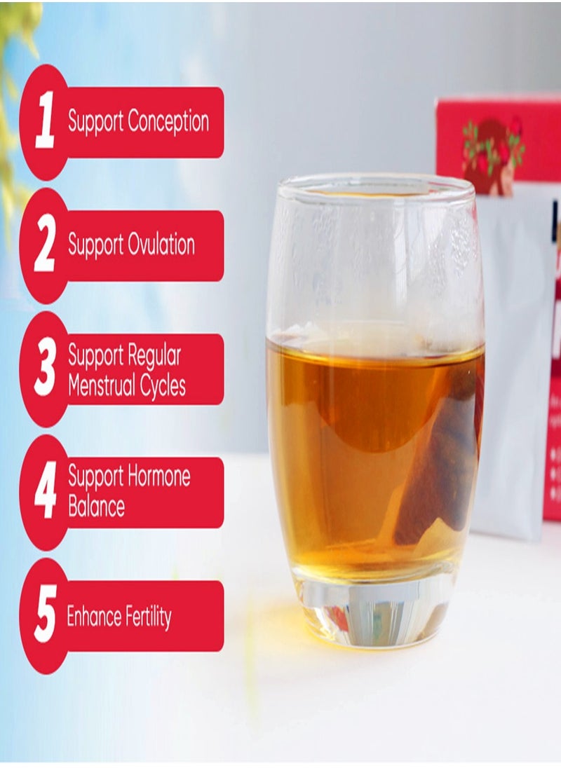 Wins Town - Wins Town Fertility Tea For Women, Promotes Ovulation, Supports Hormonal Balance and Pregnancy, 30 Tea Bags - Image 1