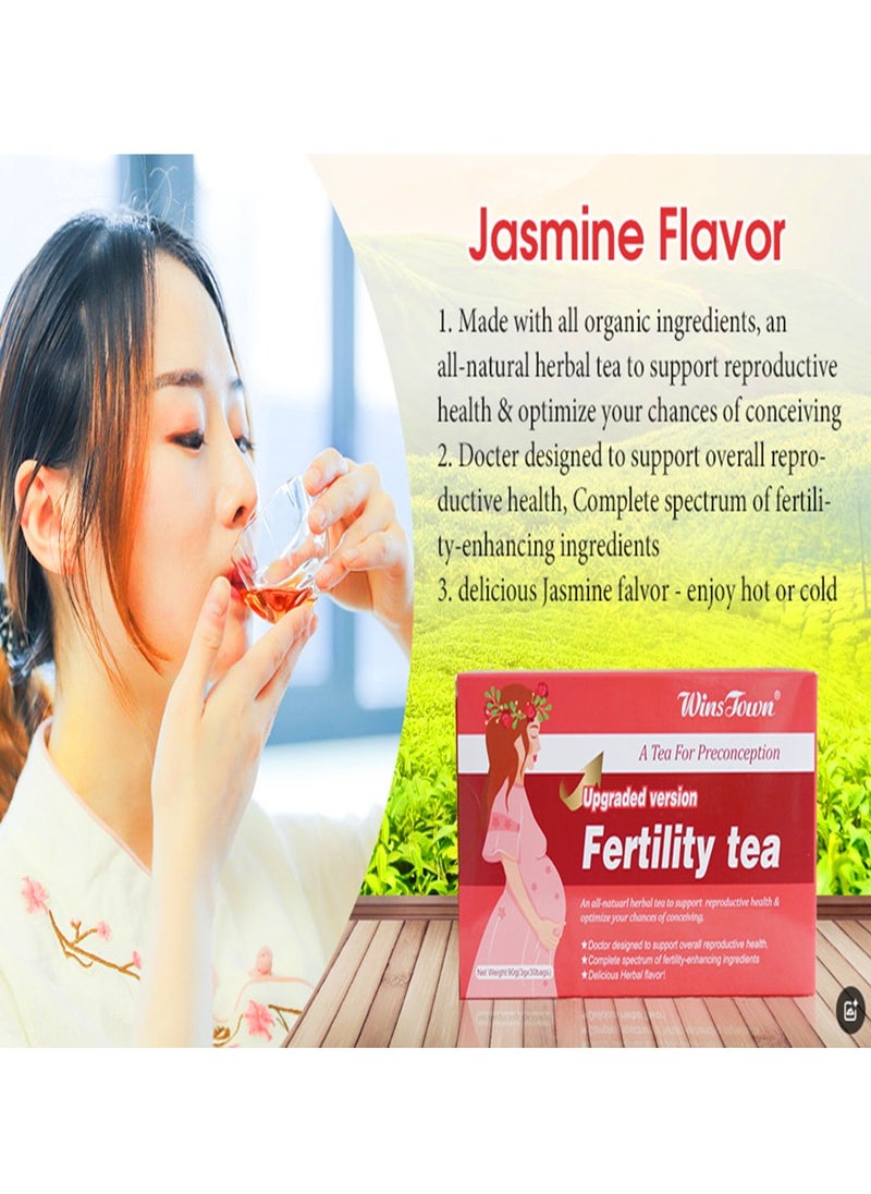 Wins Town - Wins Town Fertility Tea For Women, Promotes Ovulation, Supports Hormonal Balance and Pregnancy, 30 Tea Bags - Image 1