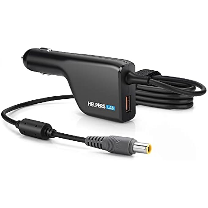 rayihni 90W LAPTOP CAR CHARGER ADAPTER COMPATIBLE FOR LENOVO THINKPAD TABLET PC EDGE LDEAPAD THINKPAD R60 R61 X61 T60 T61 X230 X300 LENOVO 3000 POWER SUPPLY - Image 1