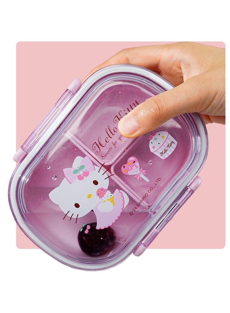 general Hello Kitty Fruit Box for children and elementary school students is a portable and cute high-value divider sealed fresh-keeping bento lunch box - Image 1