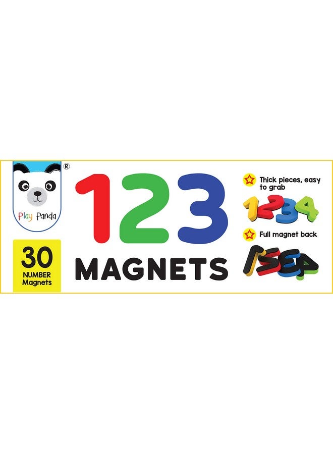 Play Panda Play Panda 123 Magnetic Numbers - 30 Magnetic Numbers That work on any Fridge and Dry Erase Magnetic Board - Ideal for Number Sequencing & Learning - Child safe foam Alphabets with full Magnet Back  - Image 2