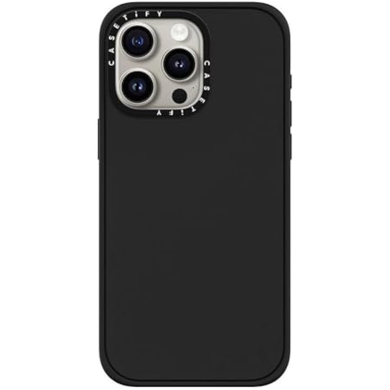 Casetify Impact Case for iPhone 15 Pro Max 【4x Military Grade Drop Tested / 8.2ft Drop Protection】 - Matte Black - Image 1