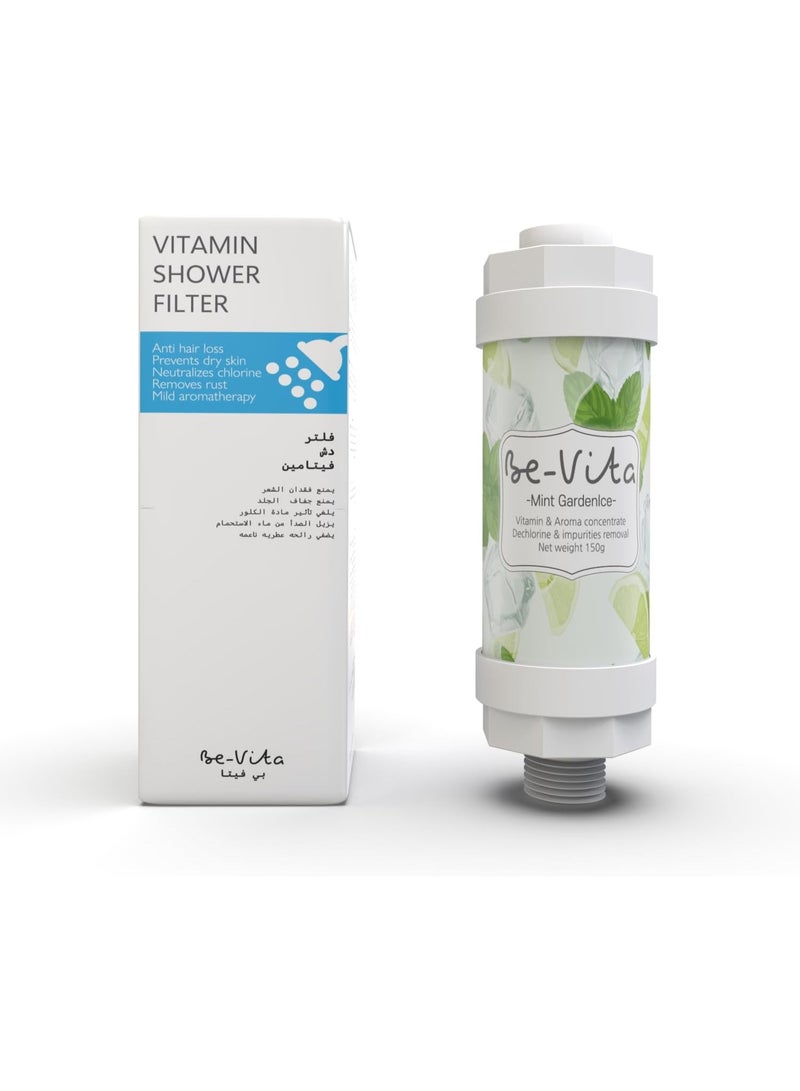 Be-Vita Be-Vita Korean Vitamin Shower Filter - Anti Hair Loss - Prevents Dry Skin - Chlorine Removal - Rust Removal - Relaxing Aromatherapy - Non-Toxic (Mint Garden)  - Image 1