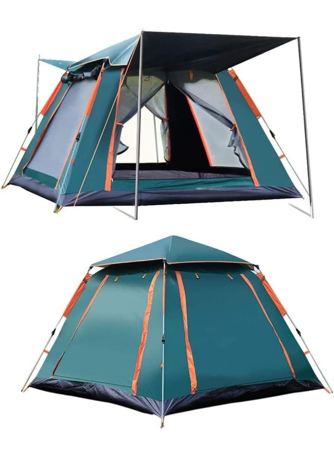 GO2CAMPS Automatic Camping Tent 6 Persons, Premium Quality Instant Automatic Pop Up Dome Tent, Portable Lightweight For Family Backpacking Hunting Hiking Outdoor Beach Tent And Picnic Tent (Green)  - Image 1